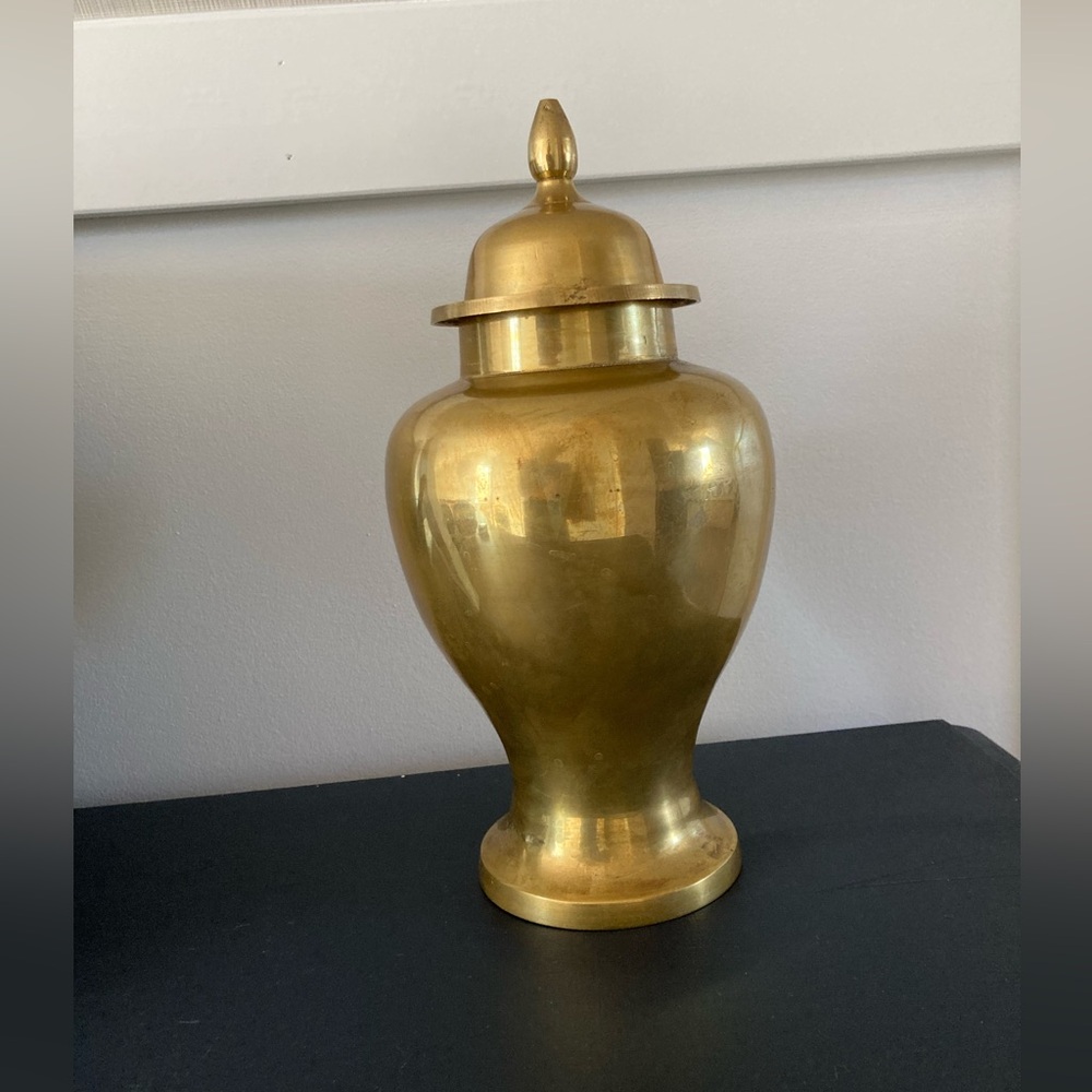 Vintage Brass Ginger Jar